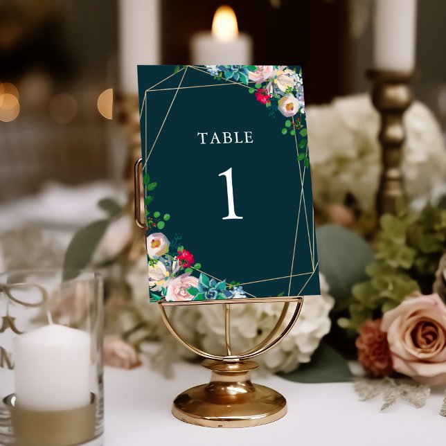 Tarjeta De Mesa Programa de Boda Chic Suculentas y Oro (Subido por el creador)