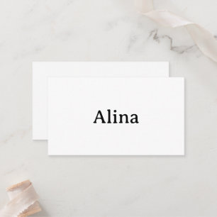 Tarjeta De Mesa Promoción de Marca Simple al Cuadrado 3.5" x 2" Pl