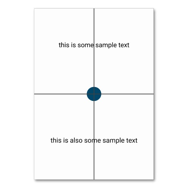 Tarjeta De Mesa prueba de muestreo (Anverso)