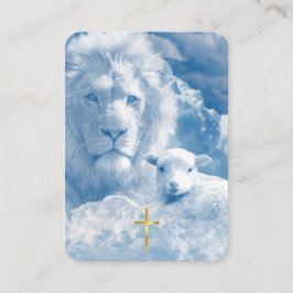 Tarjeta De Mesa Psalm 23 Lion & Lamb Prayer Card