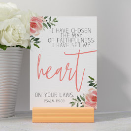 Tarjeta De Mesa Psalm Bible Verse Card