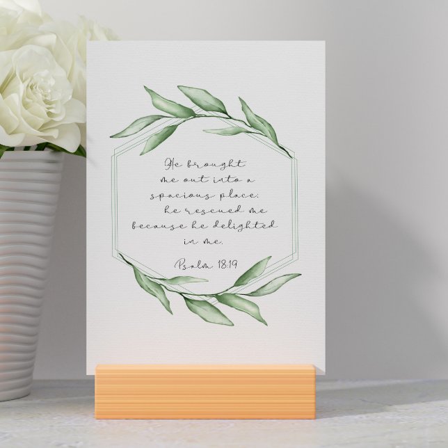 Tarjeta De Mesa Psalm Bible Verse Card (Subido por el creador)