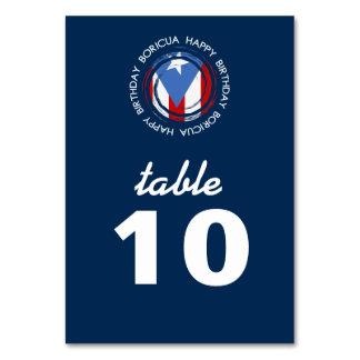 Tarjeta De Mesa Puerto Rico : Tema de bandera: Cumpleaños Boricua