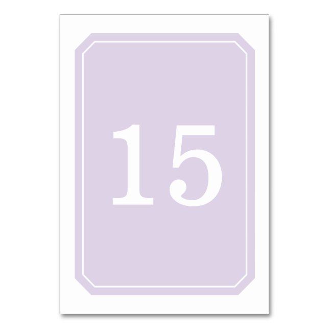 Tarjeta de mesa Purple Simplant Elegant (Anverso)