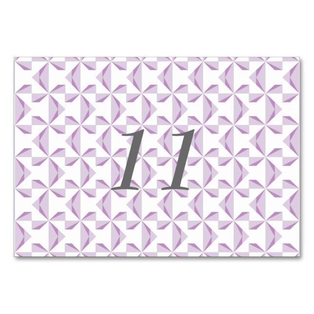 Tarjeta De Mesa Púrpura Pinelas (Anverso)