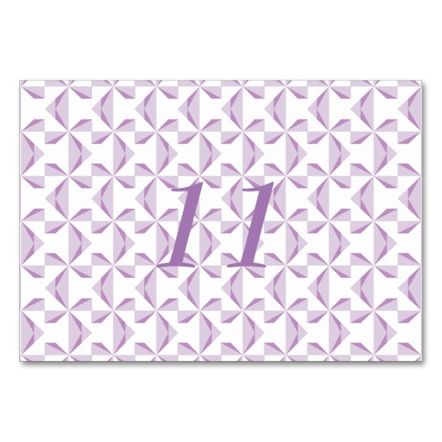 Tarjeta De Mesa Púrpura Pinelas (Anverso)