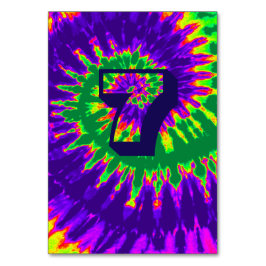 Tarjeta De Mesa Púrpura y verde Boda de tinta de espiral