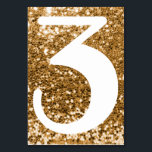 Tarjeta De Mesa Purpurina Big Modern Number Faux Gold<br><div class="desc">Cree sus propios números de tabla de boda. Los números de un solo dígito son realmente grandes. Para bodas más grandes con más tablas, puede cambiar el tamaño del tipo de letra. También puede elegir una cara o color diferente para adaptarse a su suite boda o evento especial. Purpurina de...</div>