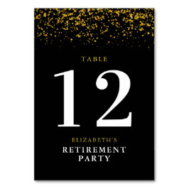 Tarjeta De Mesa Purpurina de oro de Fiesta de la celebración de ju