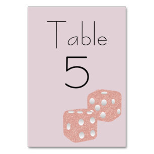 Tarjeta De Mesa Purpurina rosado dice Girly