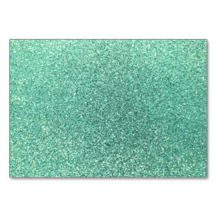 Tarjeta De Mesa Purpurina verde de Seafoam