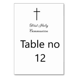 Tarjeta De Mesa QR mínimo de la primera comunión santa católica