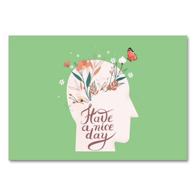 Tarjeta De Mesa Que tengas un buen día (Anverso)