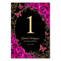 Quinceañera Rosa Fucsia Dorado