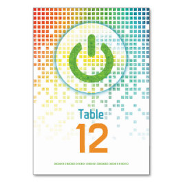 Tarjeta De Mesa Rainbow Pixel Video Game Gamer Bar Mitzvah
