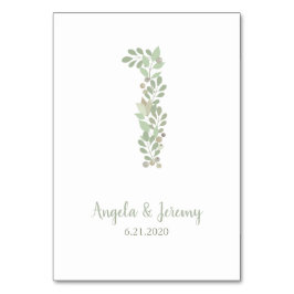 Tarjeta De Mesa Ramas de oliva número 1