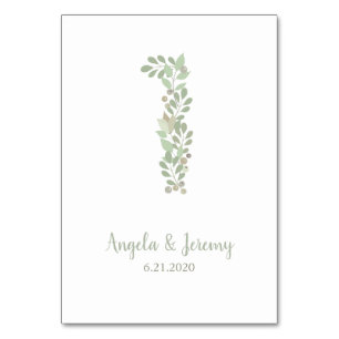 Tarjeta De Mesa Ramas de oliva número 1