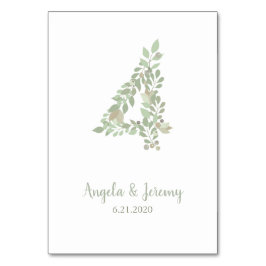 Tarjeta De Mesa Ramas de oliva número 4