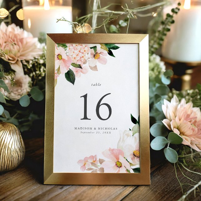 Tarjeta De Mesa Ramo Floral de Boda Spring Blush (Subido por el creador)