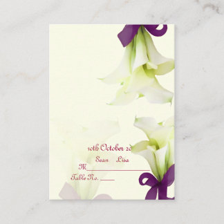 Tarjeta De Mesa Ramo PixDezines, lirios de calla blancos
