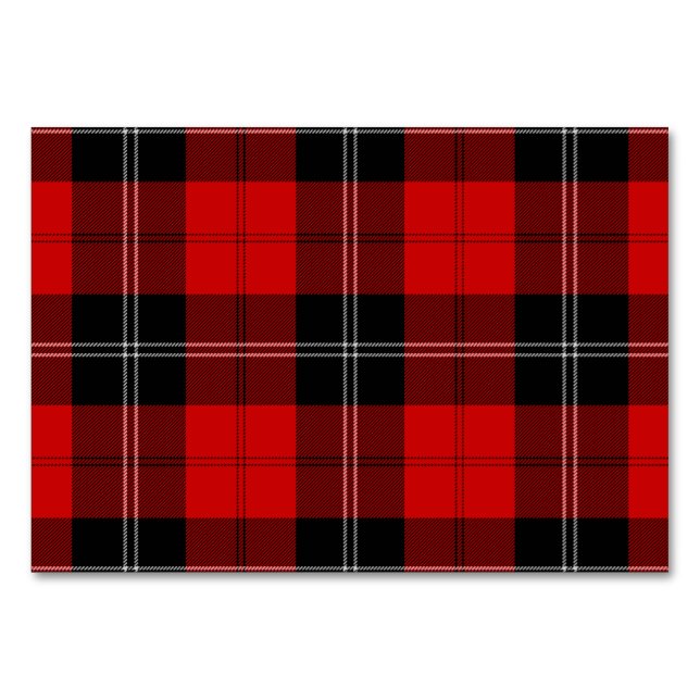 Tarjeta De Mesa Ramsay tartan red black plon (Anverso)