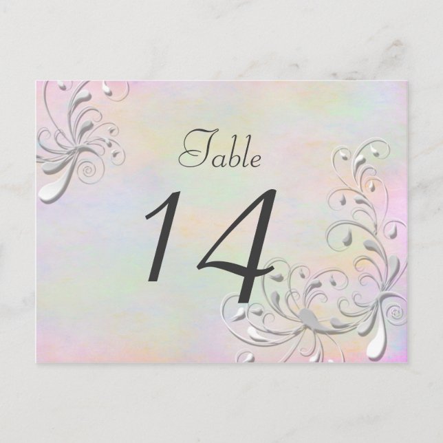 Tarjeta de mesa Rapsodia de primavera (Anverso)