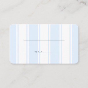 Tarjeta De Mesa Rayas Azules Tranquilas
