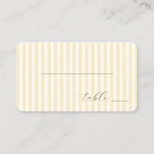 Tarjeta De Mesa Rayas de Crema Elegantes