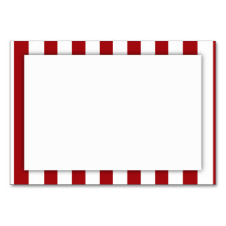Tarjeta De Mesa Rayas rojas oscuras (Añadir segundo color)