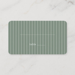 Tarjeta De Mesa Rayas Verdes Serenas