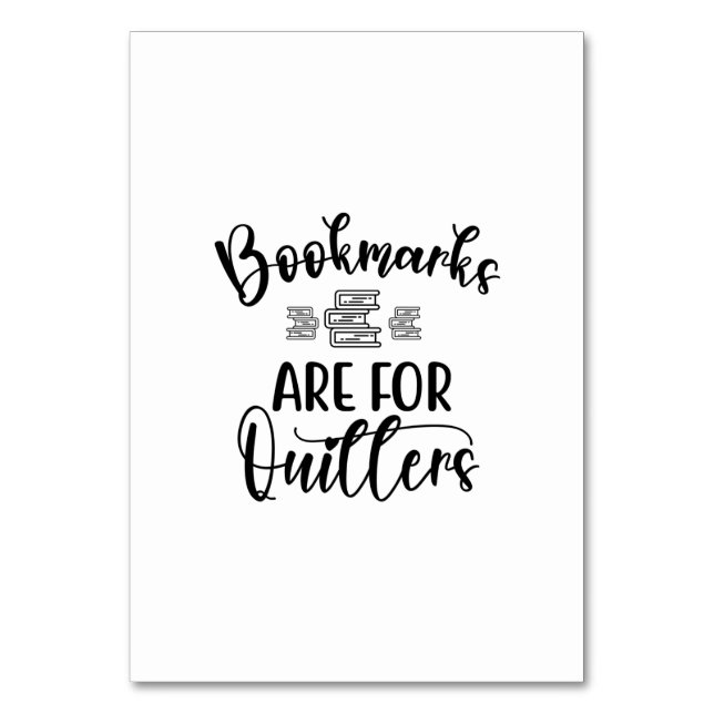 Tarjeta De Mesa Reading Art Bookmarks Are For Quillers (Anverso)