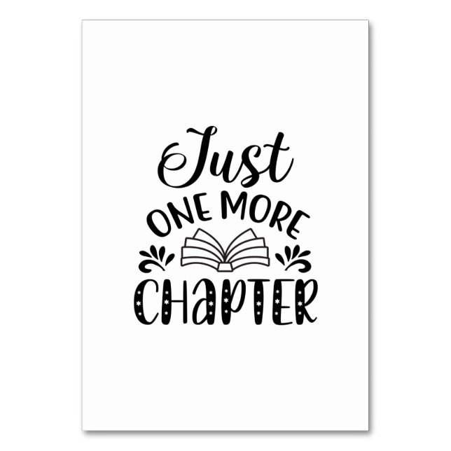 Tarjeta De Mesa Reading Art Just One More Chapter (Anverso)