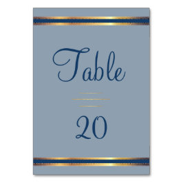 Tarjeta De Mesa Recepción azul turbulenta y chic del sur