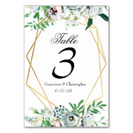 Tarjeta De Mesa Recepción de boda geométrica floral boho acuarela