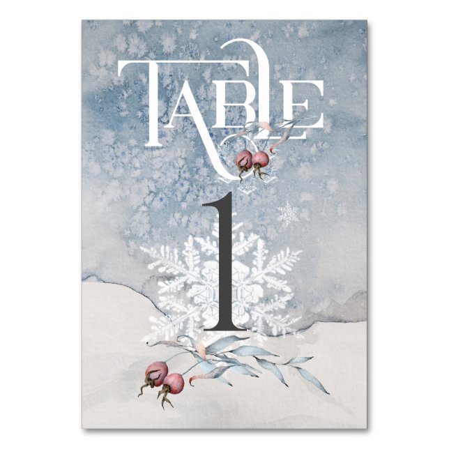 Tarjeta De Mesa Recepción de boda/magia de los navidades (Anverso)