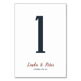 Tarjeta De Mesa Recepción de boda minimalista elegante