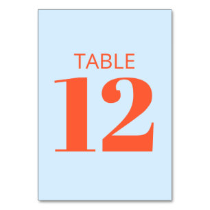 Tarjeta De Mesa Recepción de boda moderna con bloques de color nar