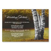 Recepción de bodas en árbol de aves otoño + tarjet