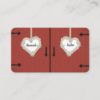 Tarjeta De Mesa Recepción de Bodas en el Campo Red Barn y Daisies