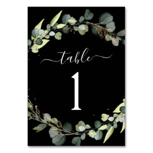Tarjeta De Mesa Recepción de bodas Eucalyptus Greenery Suculento
