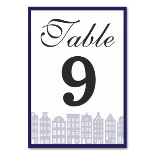 Tarjeta De Mesa Recepción de bodas holandesas en el canal de Amste