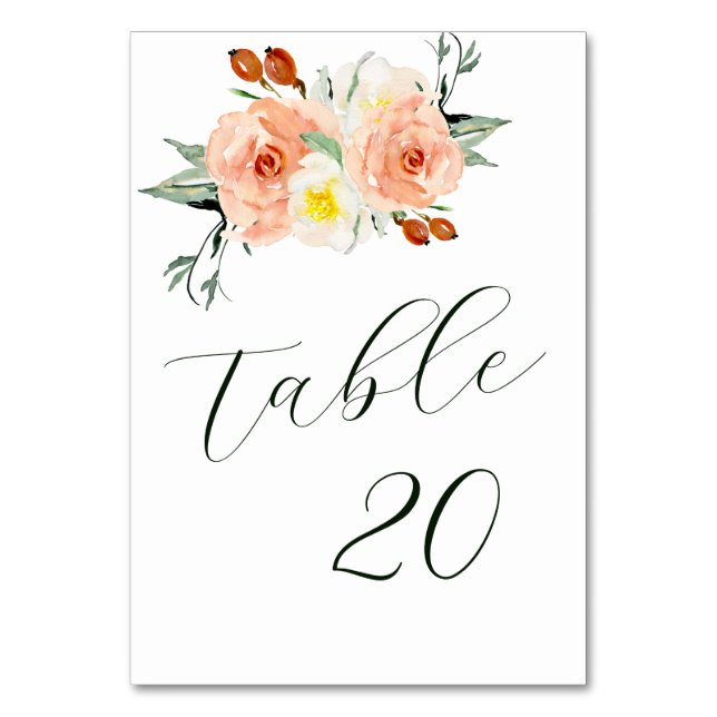 Tarjeta De Mesa Recepción de Flores de Verano Luminosas (Anverso)