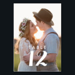Tarjeta De Mesa Recepción moderna de boda fotográfica<br><div class="desc">Sube tu fotografía favorita a estas tarjetas de número de tabla del boda de fotos del personalizado. Contáctame a través del botón de contacto de abajo si necesitas ayuda,  estaré encantado de ayudarte.</div>