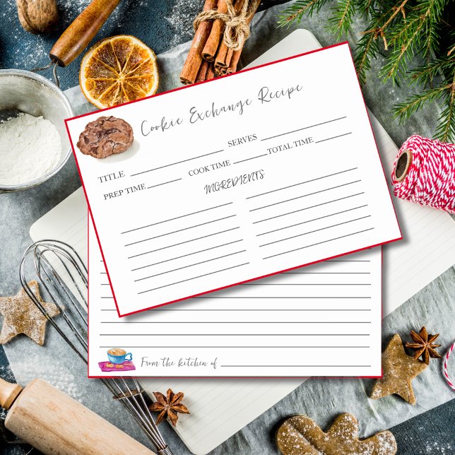 Tarjeta De Mesa Receta de intercambio de galletas de chocolate de  (Subido por el creador)