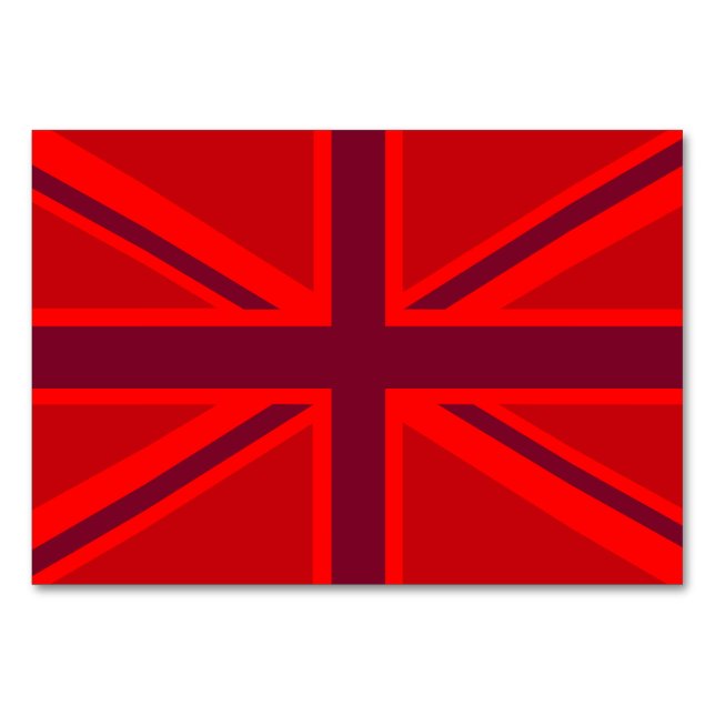 Tarjeta De Mesa Red Union Jack (Anverso)