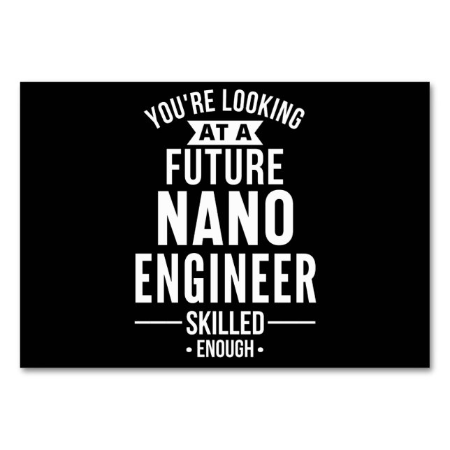 Tarjeta De Mesa Regalo de ingeniero de NANO (Anverso)