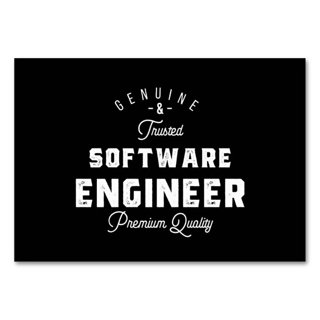 Tarjeta De Mesa Regalo para Ingeniero de Software (Anverso)