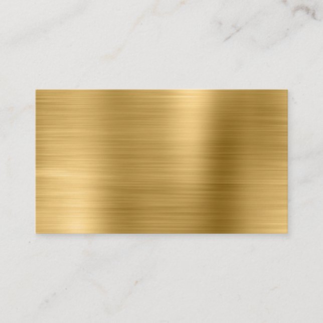 Tarjeta De Mesa Relieve metalizado de brillo metálico dorado en bl (Anverso)