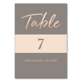 Tarjeta De Mesa Relieve metalizado elegante de guiones falsos