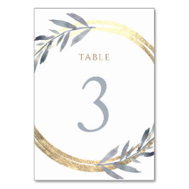 Tarjeta De Mesa Relieve metalizado falso y azul polvoriento Tabla